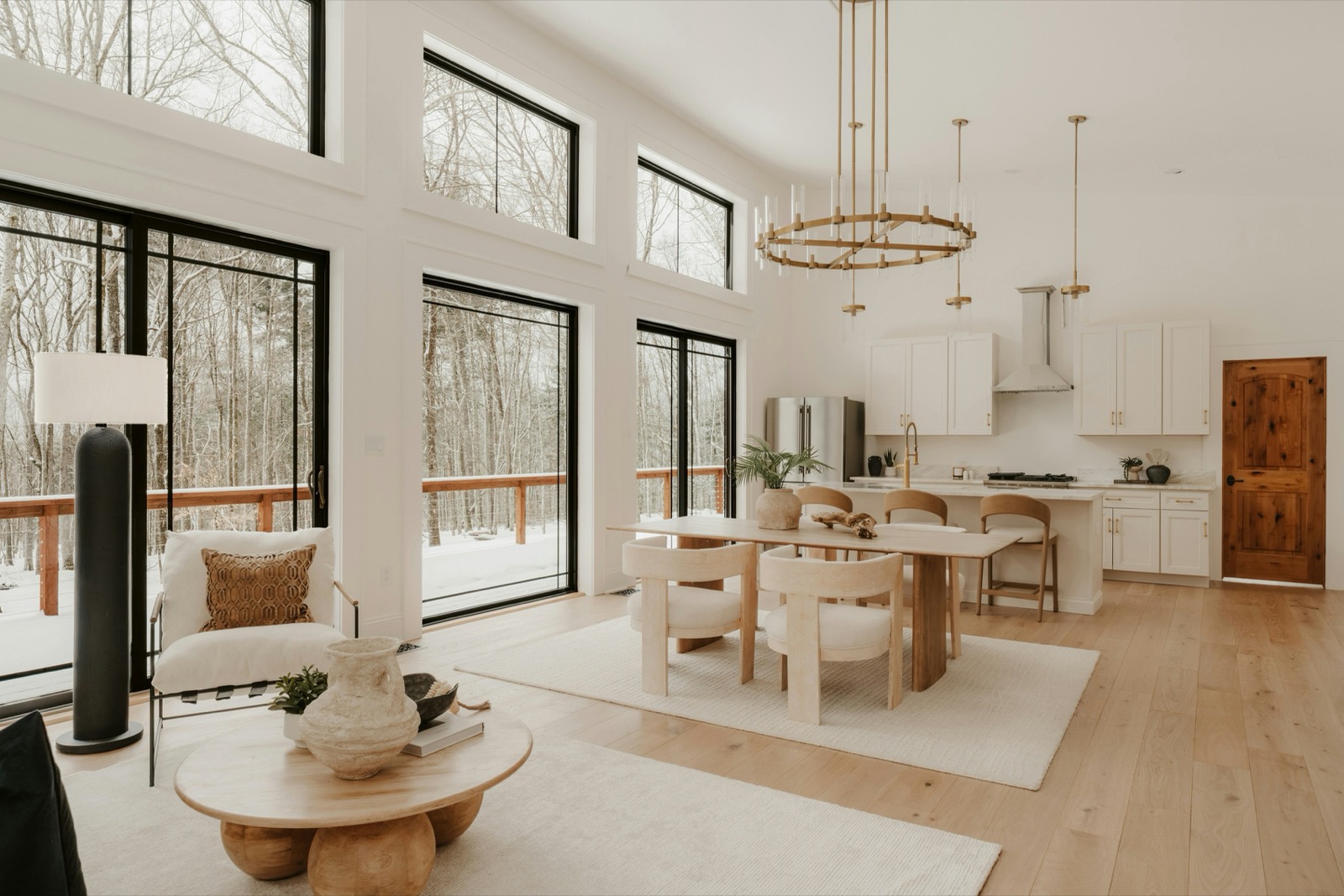 Modern Westchester estate at night